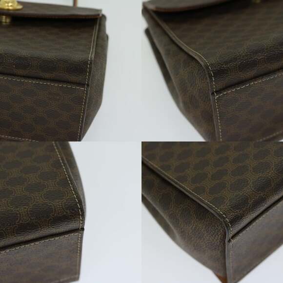 CELINE Macadam Canvas Hand Bag Pvc Brown - Picture 10 of 12